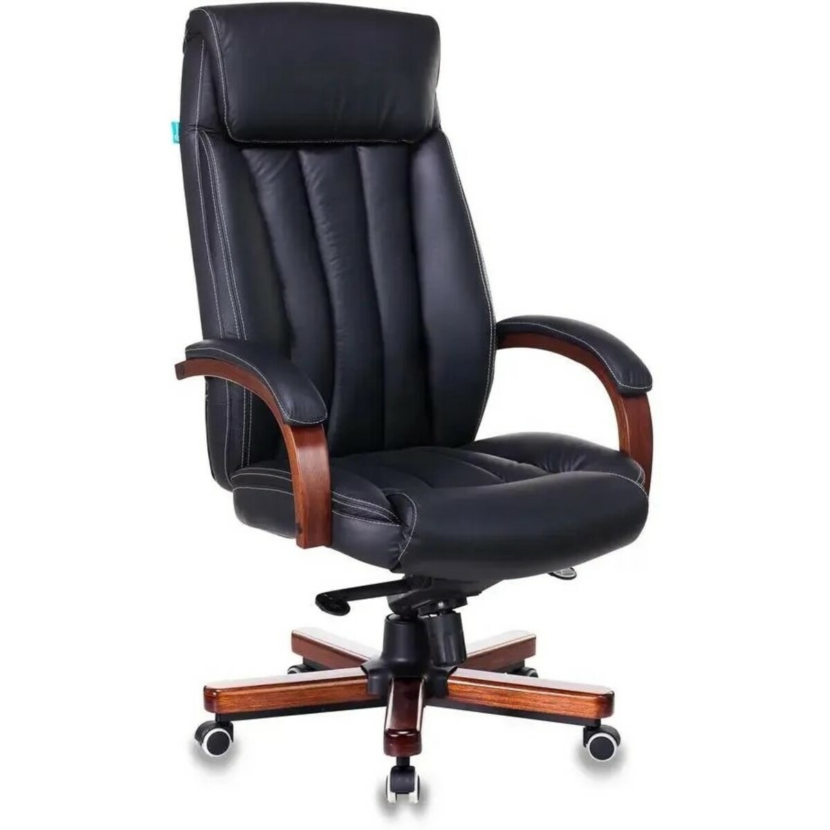 Кресло руководителя Бюрократ T-9922WALNUT, черный 