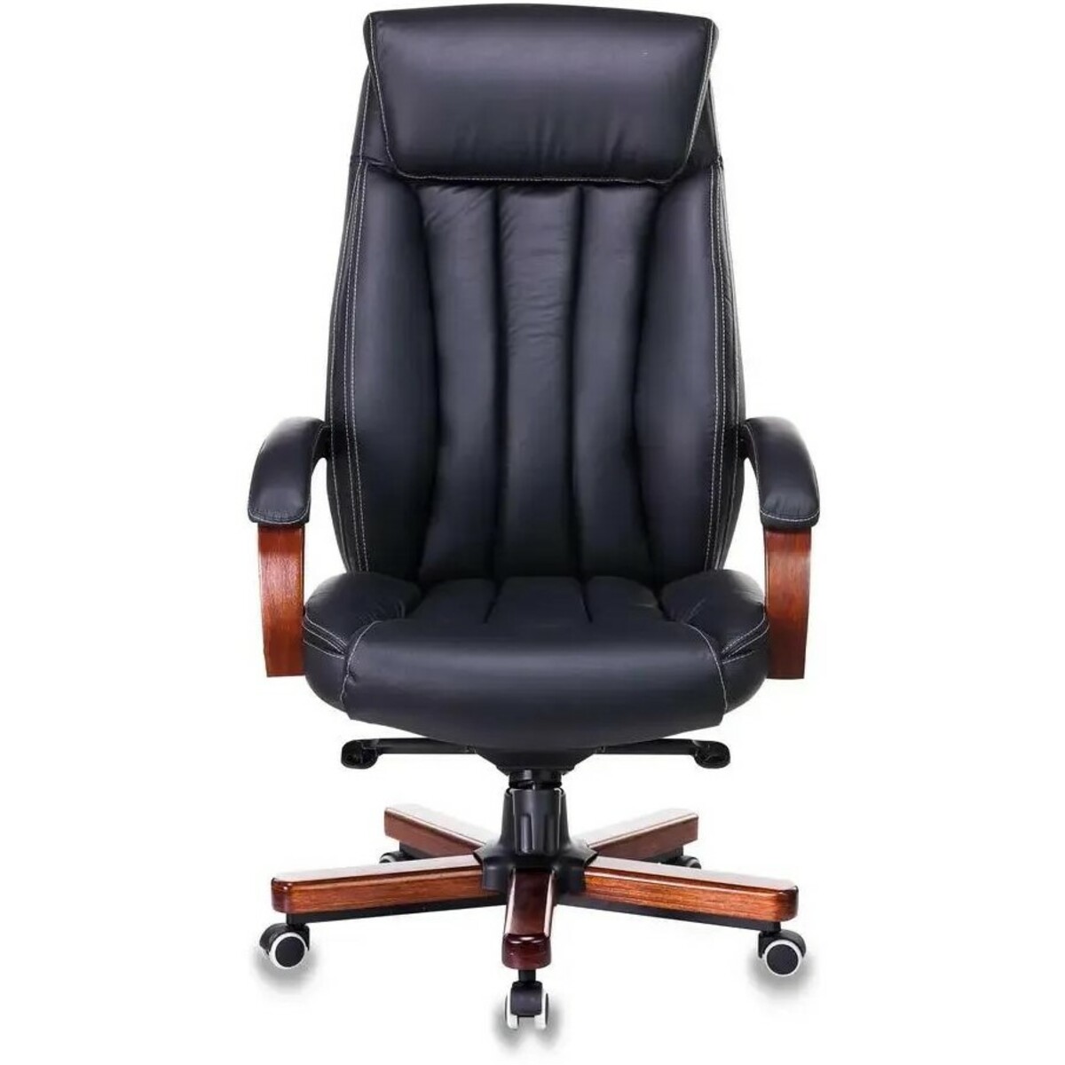 Кресло руководителя Бюрократ T-9922WALNUT, черный 