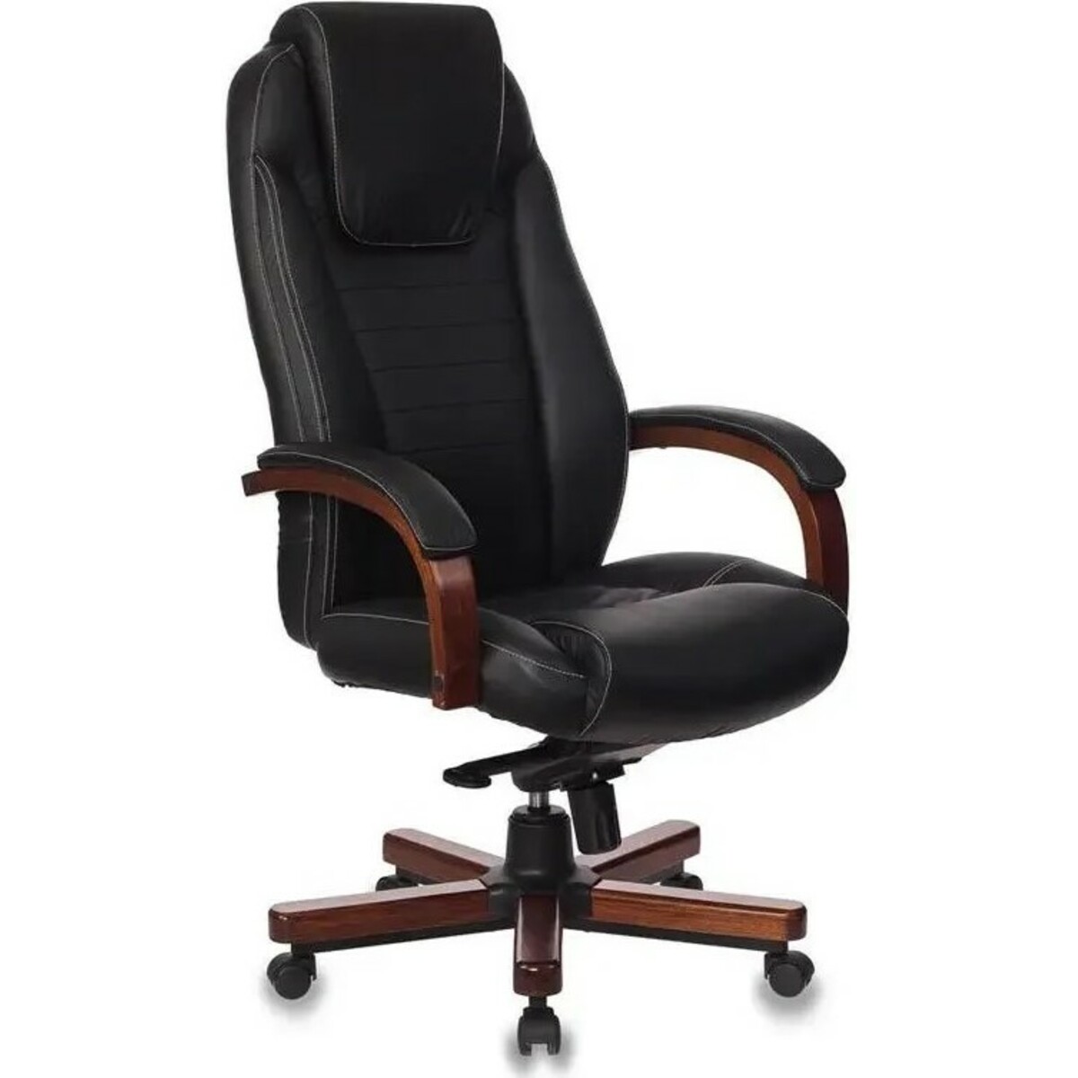 Кресло руководителя Бюрократ T-9923WALNUT, черный 