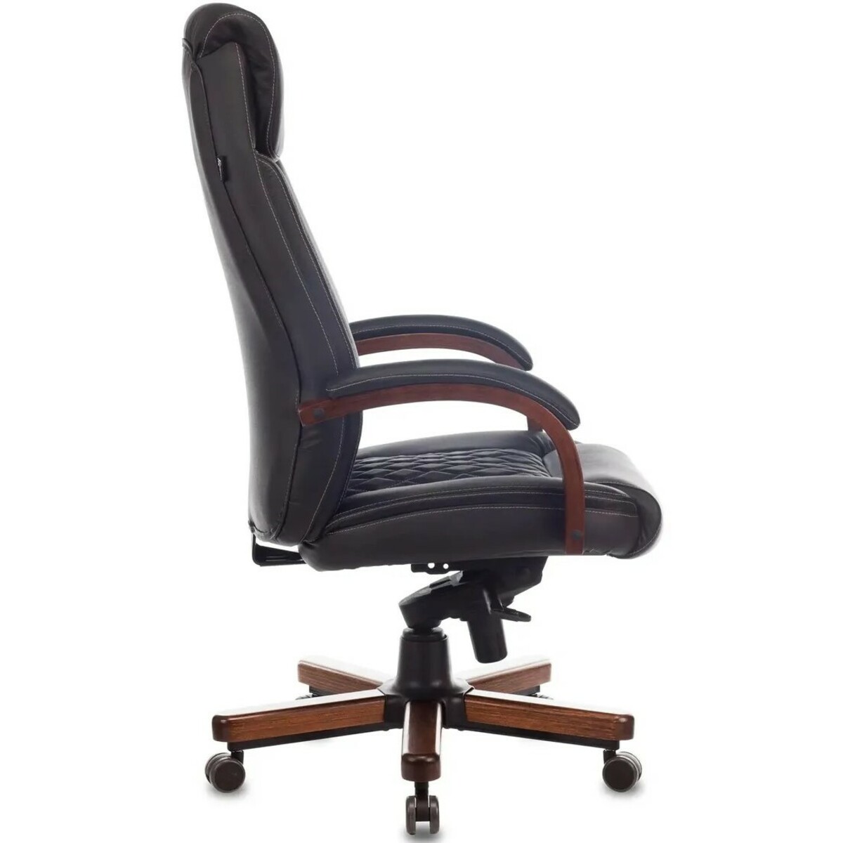 Кресло руководителя Бюрократ T-9924WALNUT, черный 