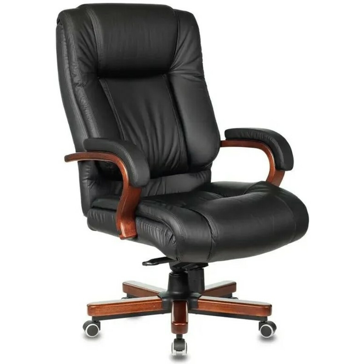 Кресло руководителя Бюрократ T-9925WALNUT, черный