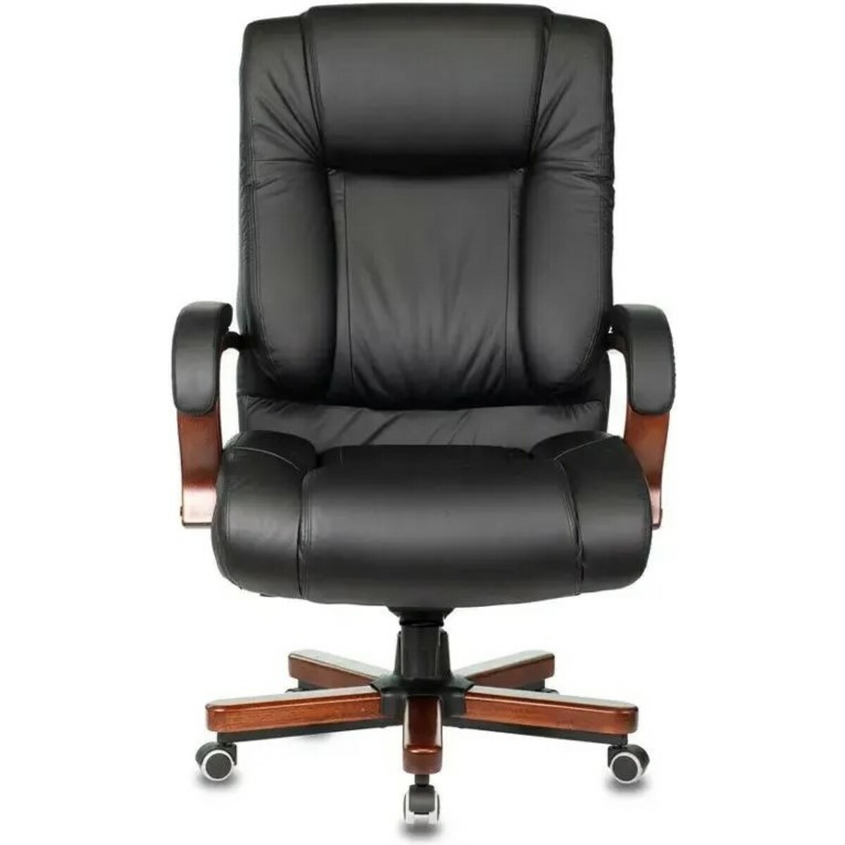 Кресло руководителя Бюрократ T-9925WALNUT, черный