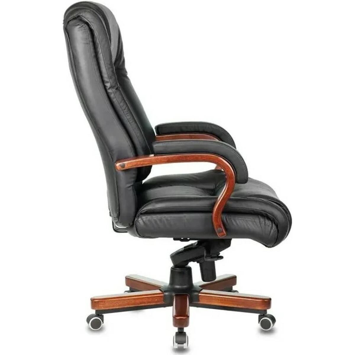 Кресло руководителя Бюрократ T-9925WALNUT, черный
