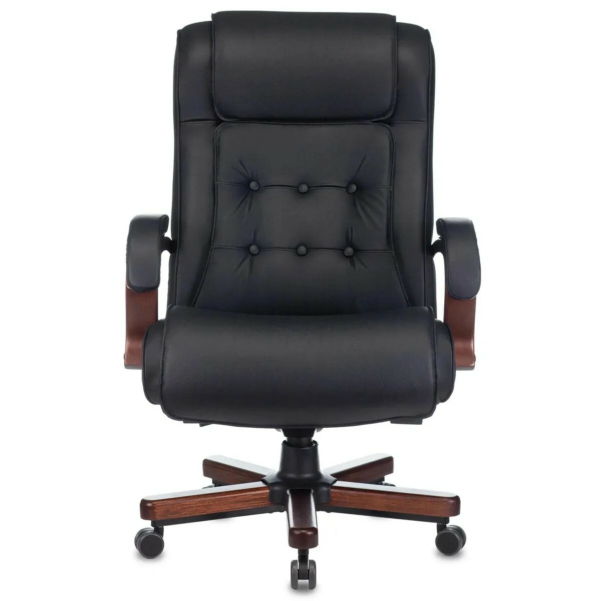 Кресло руководителя Бюрократ T-9926WALNUT, черный 