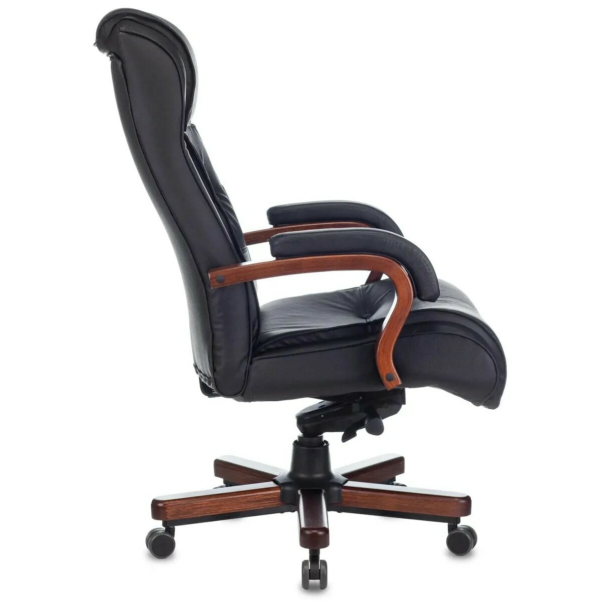 Кресло руководителя Бюрократ T-9926WALNUT, черный 