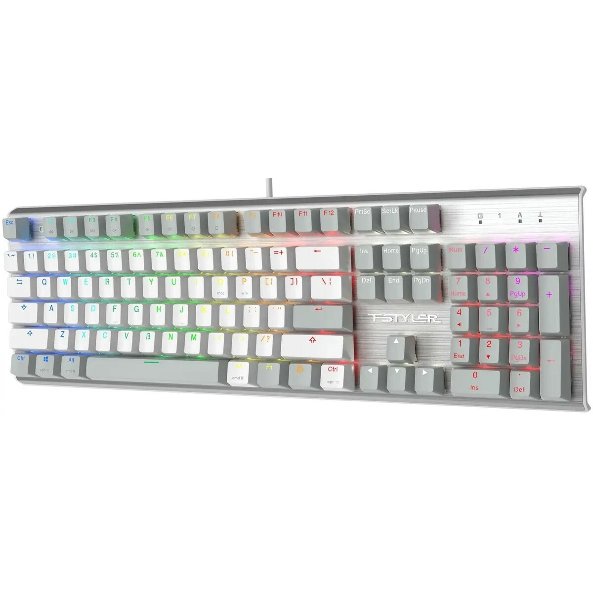 Клавиатура A4Tech Fstyler FS100 Neon механическая (Цвет: Gray/White)