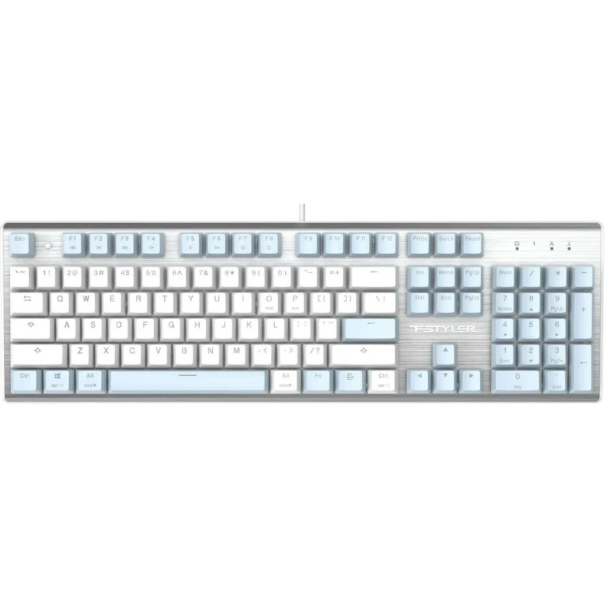 Клавиатура A4Tech Fstyler FS100 Neon механическая (Цвет: Blue/White)