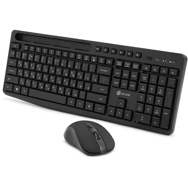 Клавиатура + мышь Oklick S275W, черный