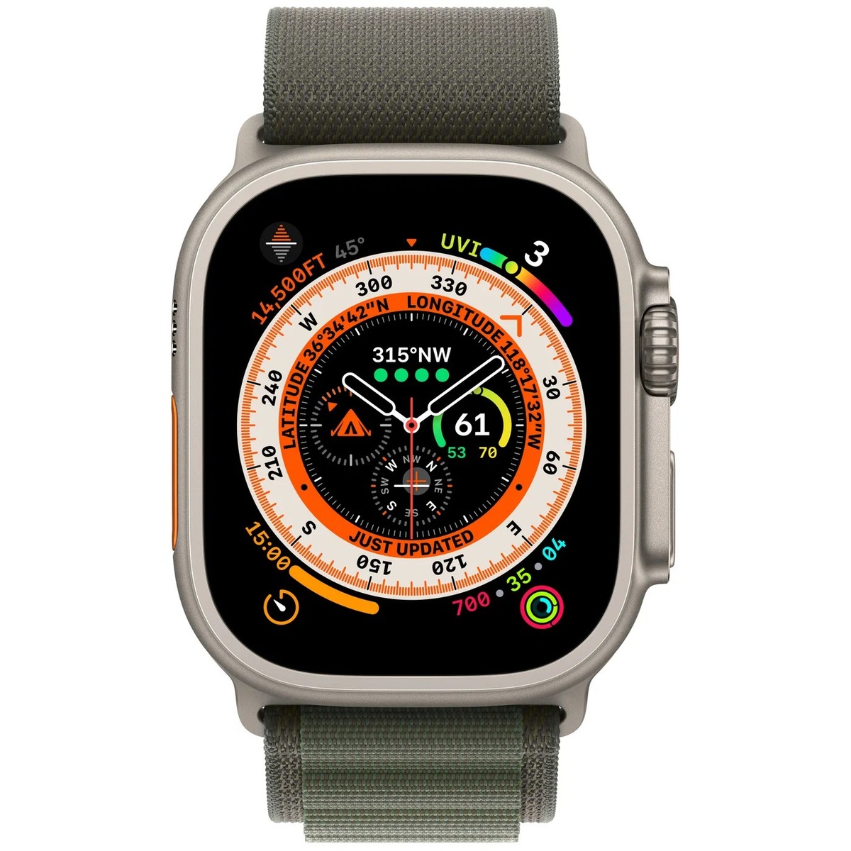 Умные часы Apple Watch Ultra 49mm Titanium Case with Alpine Loop S (Цвет: Green)