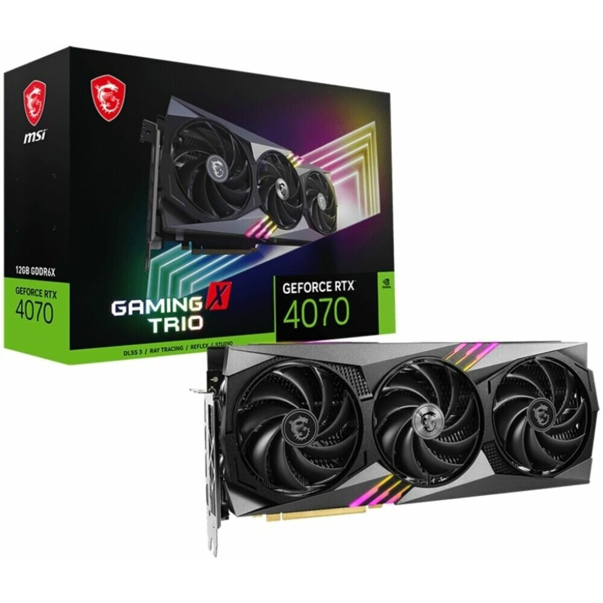 Видеокарта MSI GeForce RTX 4070 GAMING X TRIO 12Gb Retail