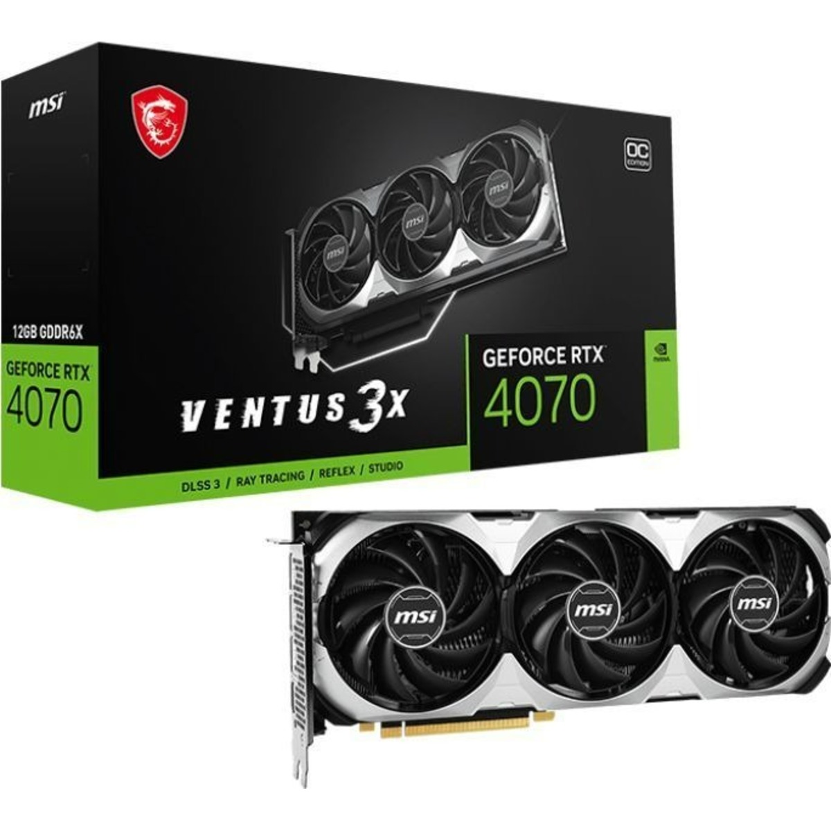 Видеокарта MSI GeForce RTX 4070 VENTUS 3X 12G OC