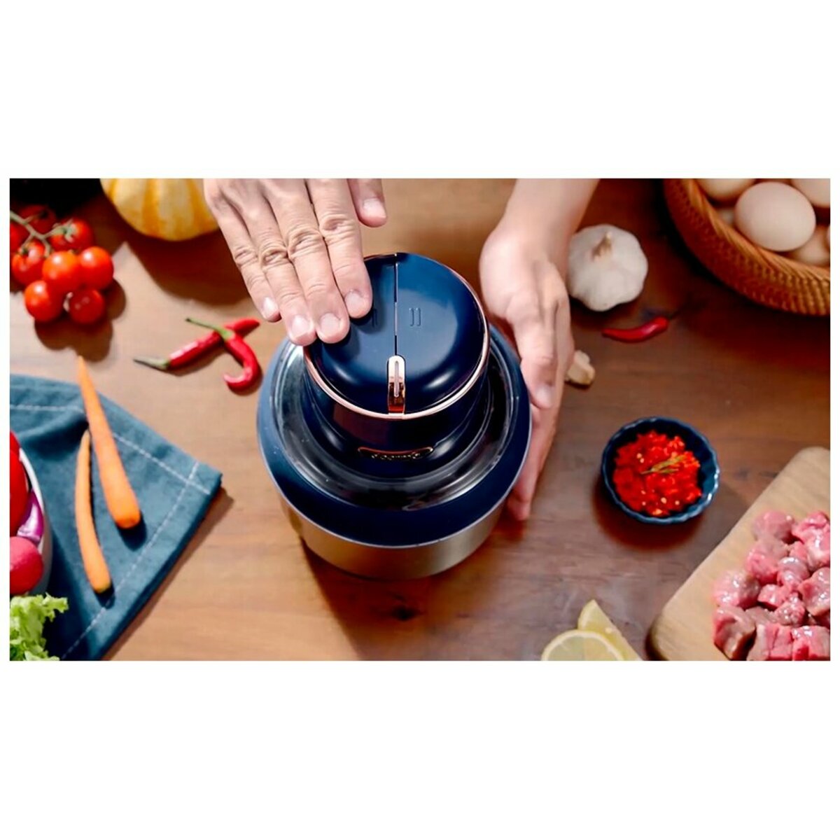 Кухонный комбайн Deerma Food Processor DEM-JR08 (Цвет: Blue)