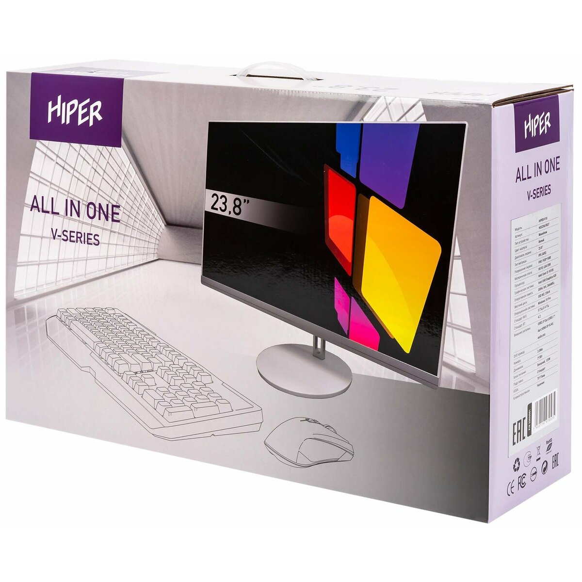 Моноблок Hiper V10 23.8  (i5 10400 / 8Gb / SSD512Gb / Intel UHD Graphics 630 / 23.8 