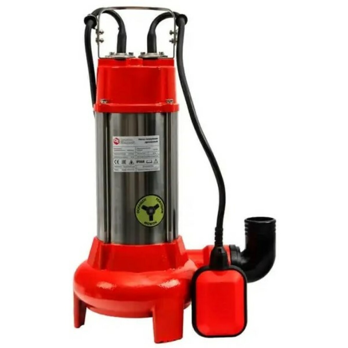 Садовый насос фекальный Quattro Elementi Sewage 1100F Ci-Cut (Цвет: Red/Silver)