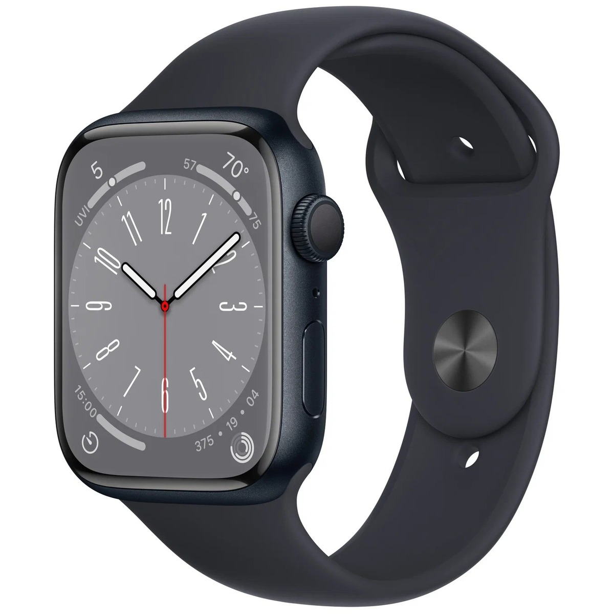 Умные часы Apple Watch Series 8 45mm Aluminum Case with Sport Band S/M (Цвет: Midnight)