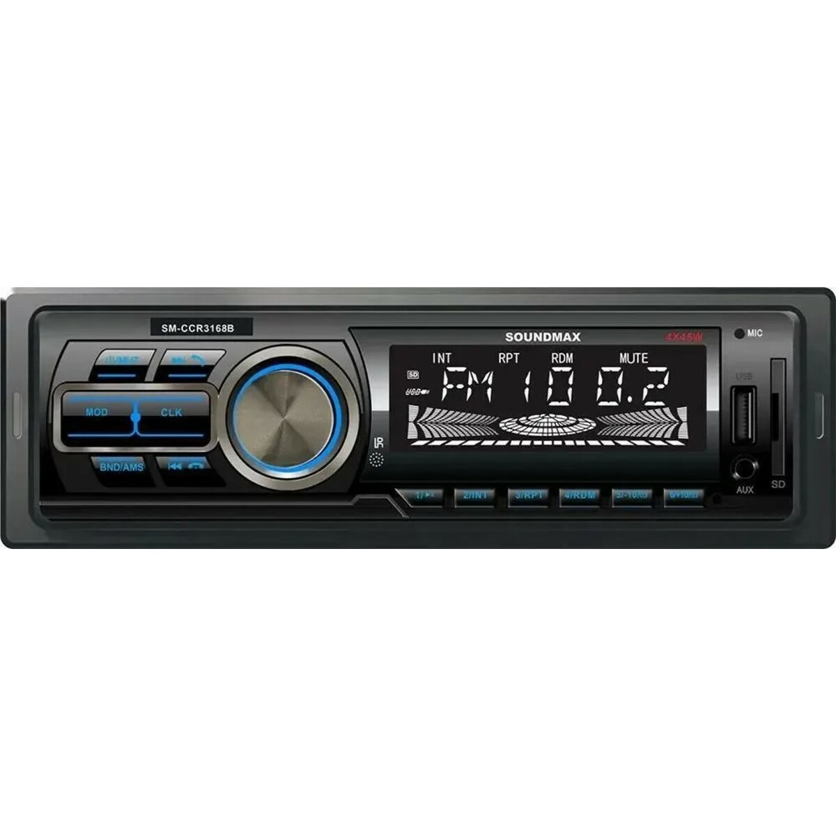 Автомагнитола Soundmax SM-CCR3168B, черный