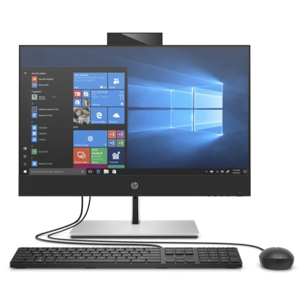 Моноблок HP ProOne 440 G6 24 Full HD i5 10500T / 8Gb / SSD256Gb / DVDRW / Windows 10 Professional 64 / WiFi / BT / клавиатура / мышь / Cam
