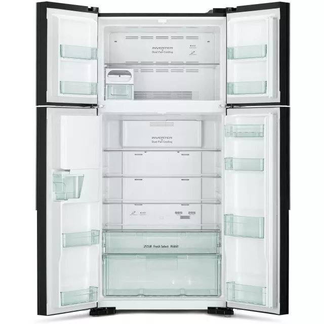 Холодильник Hitachi R-W660PUC7 GBK (Цвет: Black)