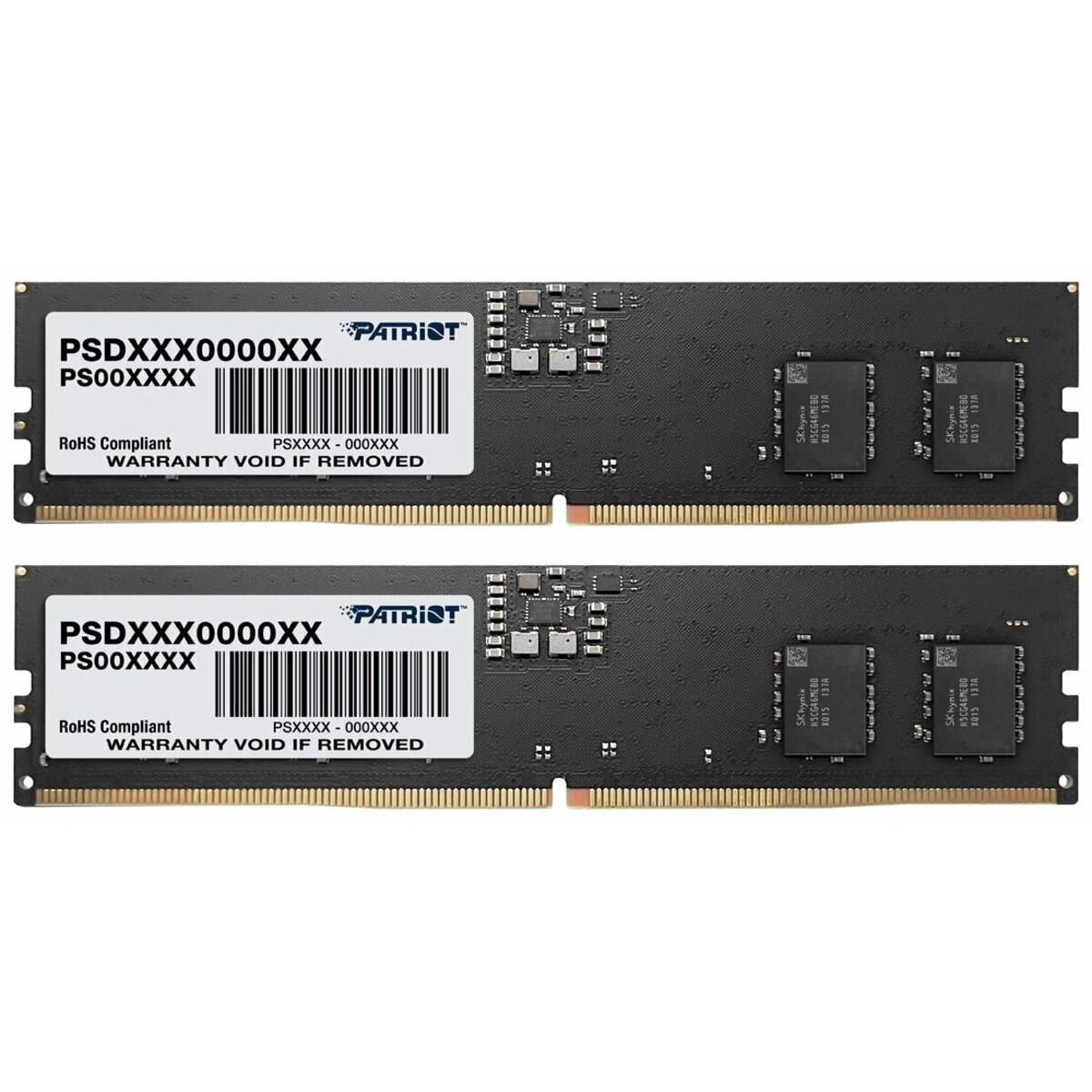 Оперативная память Patriot Memory SL 16 ГБ (8 ГБ x 2 шт.) DDR5 4800 МГц DIMM CL40 PSD516G4800K