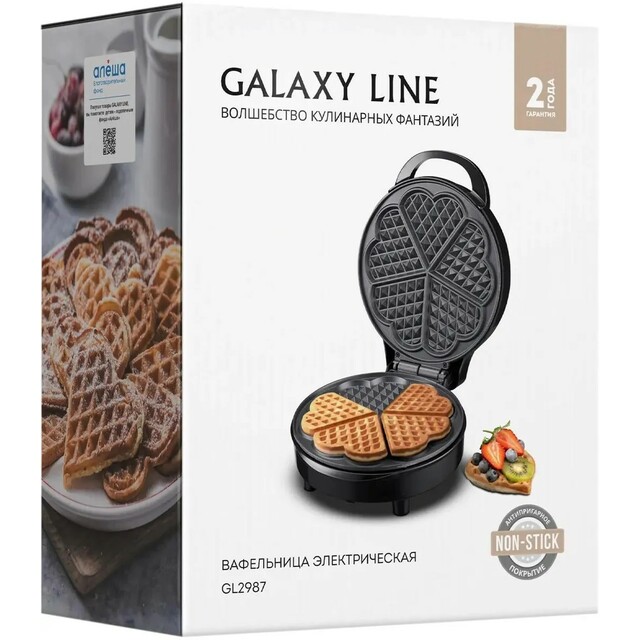 Вафельница Galaxy Line GL 2987, черный