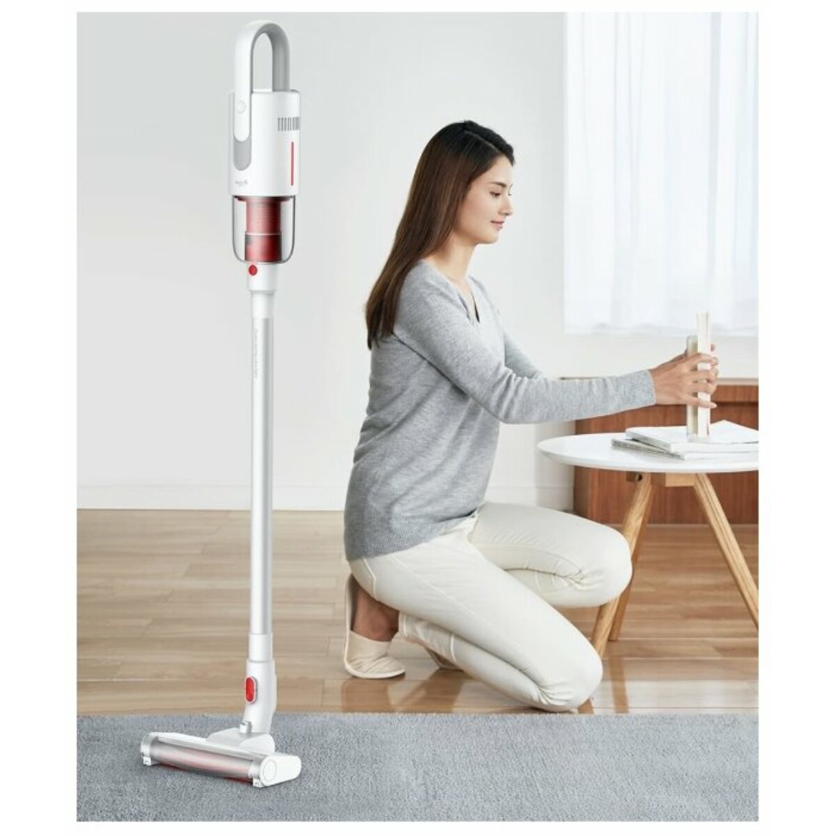 Пылесос ручной Deerma Vacuum Cleaner VC20-Plus (Цвет: White/Red)