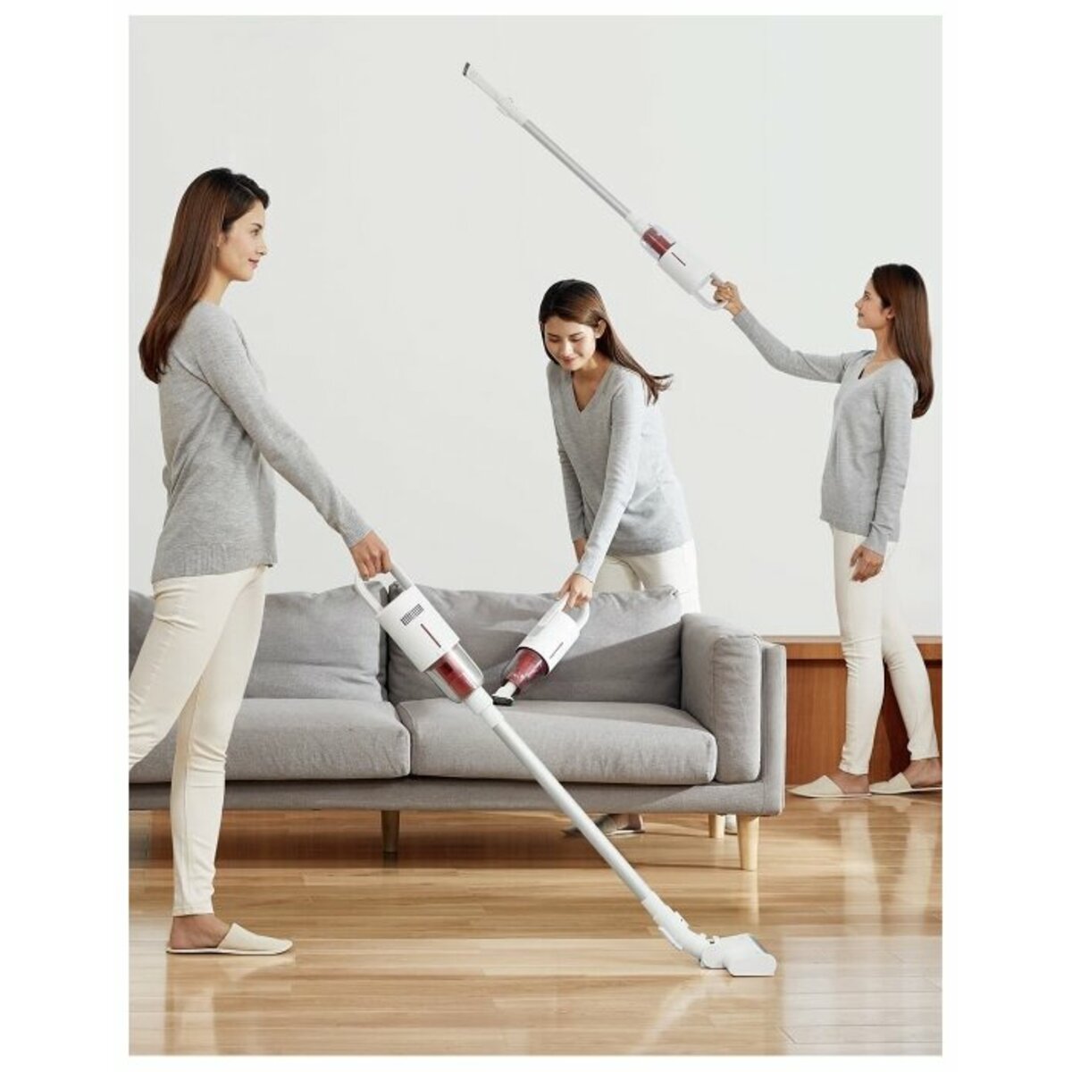 Пылесос ручной Deerma Vacuum Cleaner VC20-Plus (Цвет: White/Red)