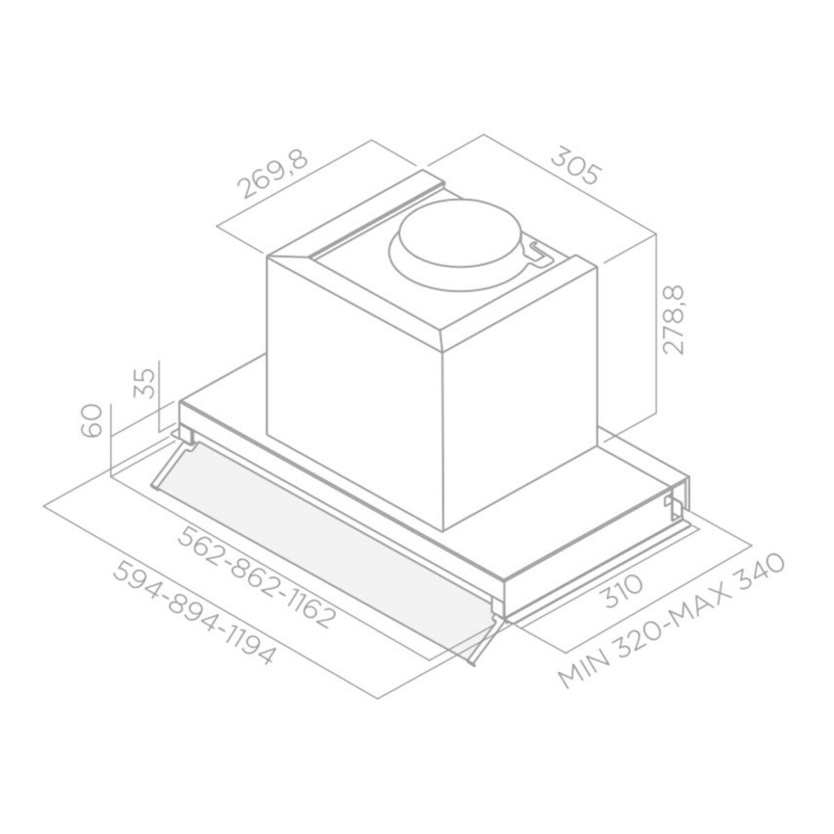 Вытяжка встраиваемая Elica BOX IN IX / A / 90 1M (Цвет: Inox)