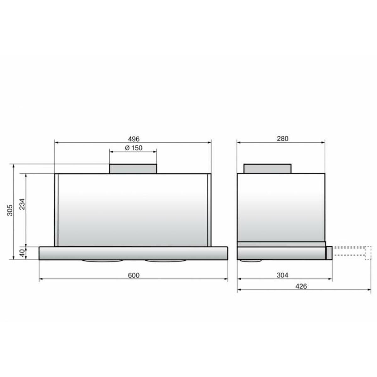 Вытяжка встраиваемая Elikor Интегра S2 60Н-700-В2Д 1M (Цвет: Inox)