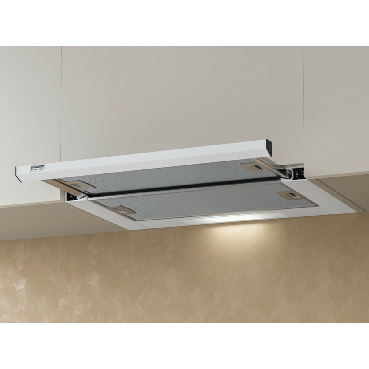 Вытяжка встраиваемая Kronasteel Kamilla slim 600 2M (Цвет: White)