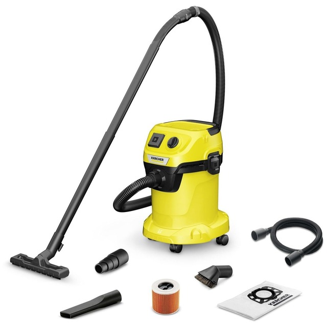 Строительный пылесос Karcher WD 3 P V-17 / 4 / 20 Workshop (Цвет: Yellow)