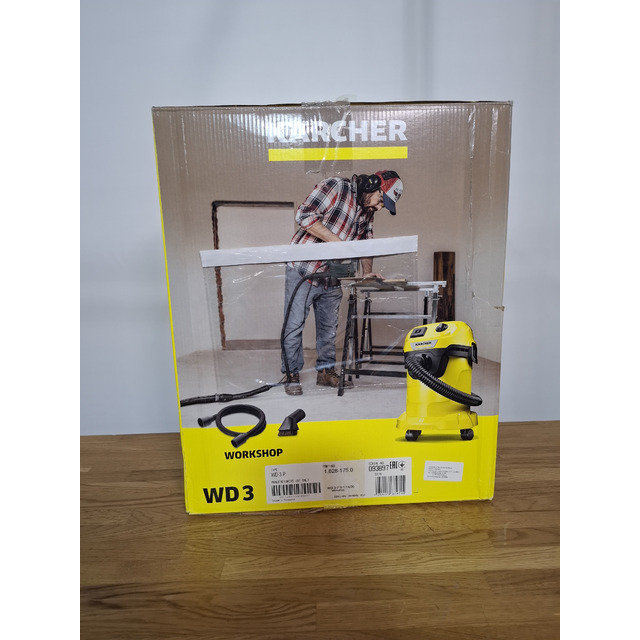 Строительный пылесос Karcher WD 3 P V-17 / 4 / 20 Workshop (Цвет: Yellow)