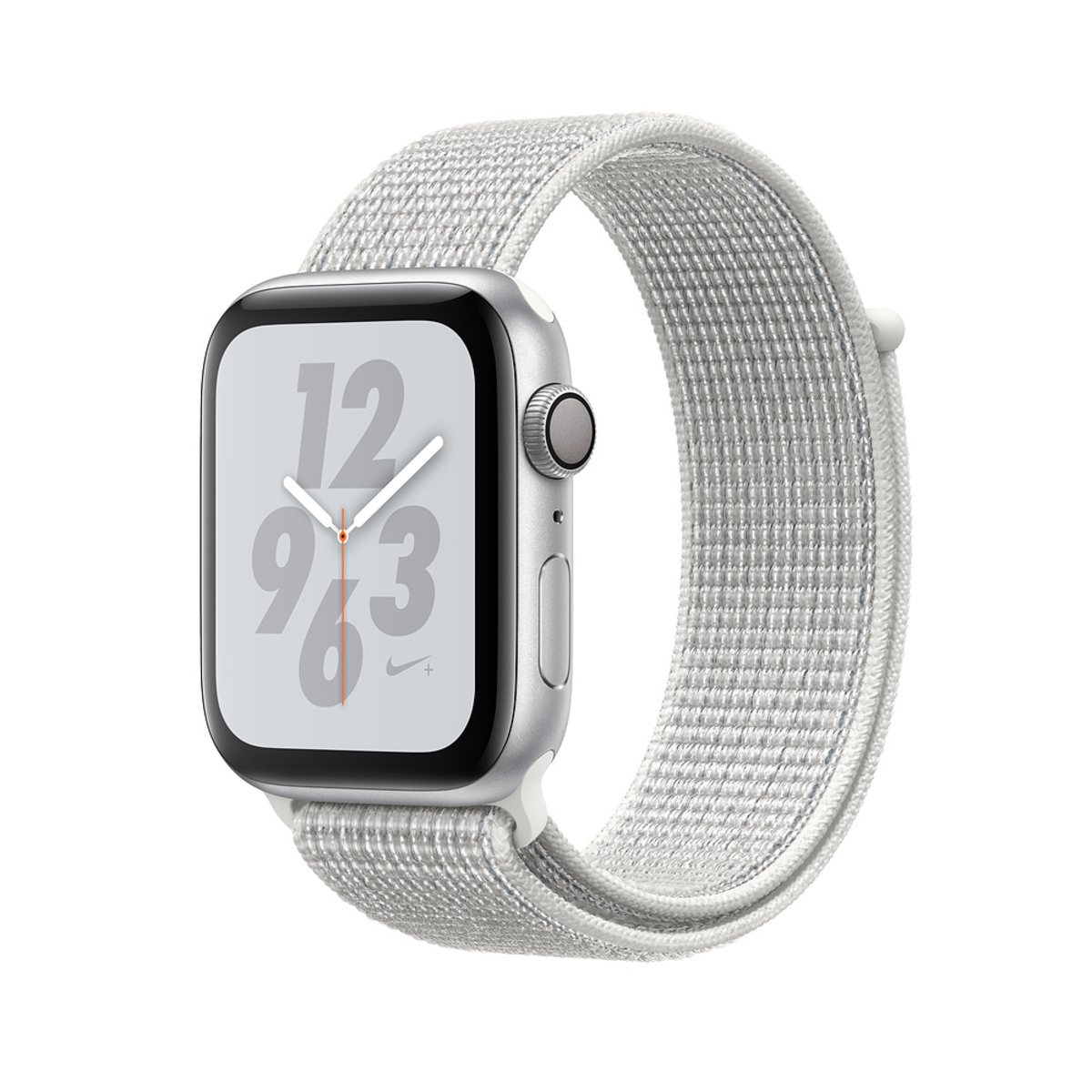 Умные часы Apple Watch Series 4 GPS 44mm Aluminum Case with Nike Sport Loop (Цвет: Silver/Summit White)