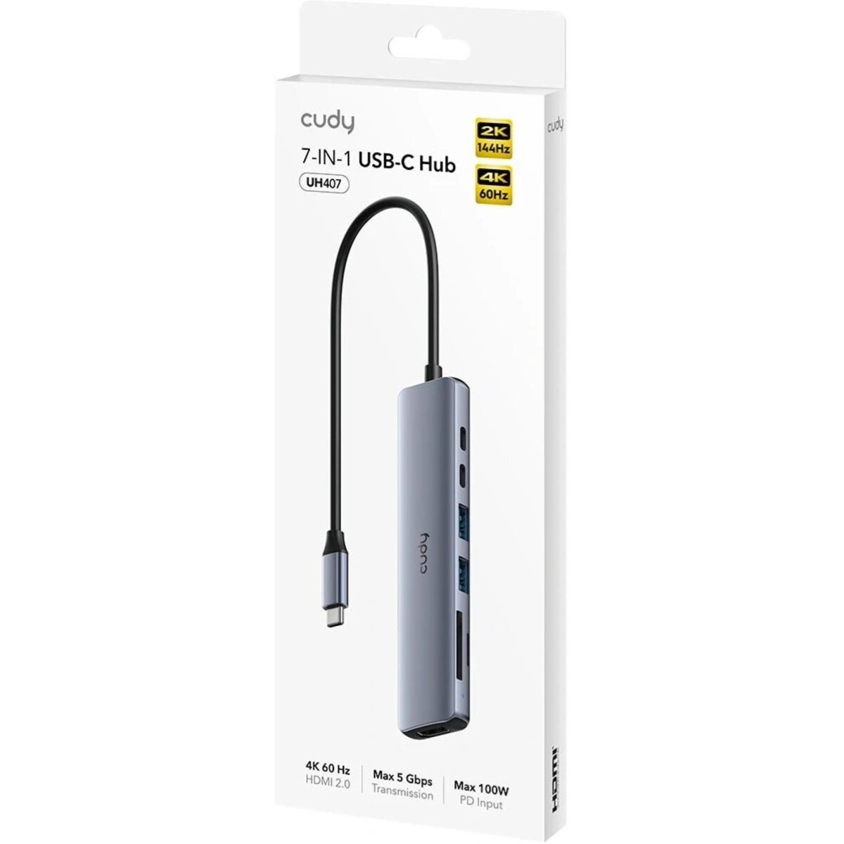 Разветвитель USB-C Cudy UH407 (Цвет: Silver)