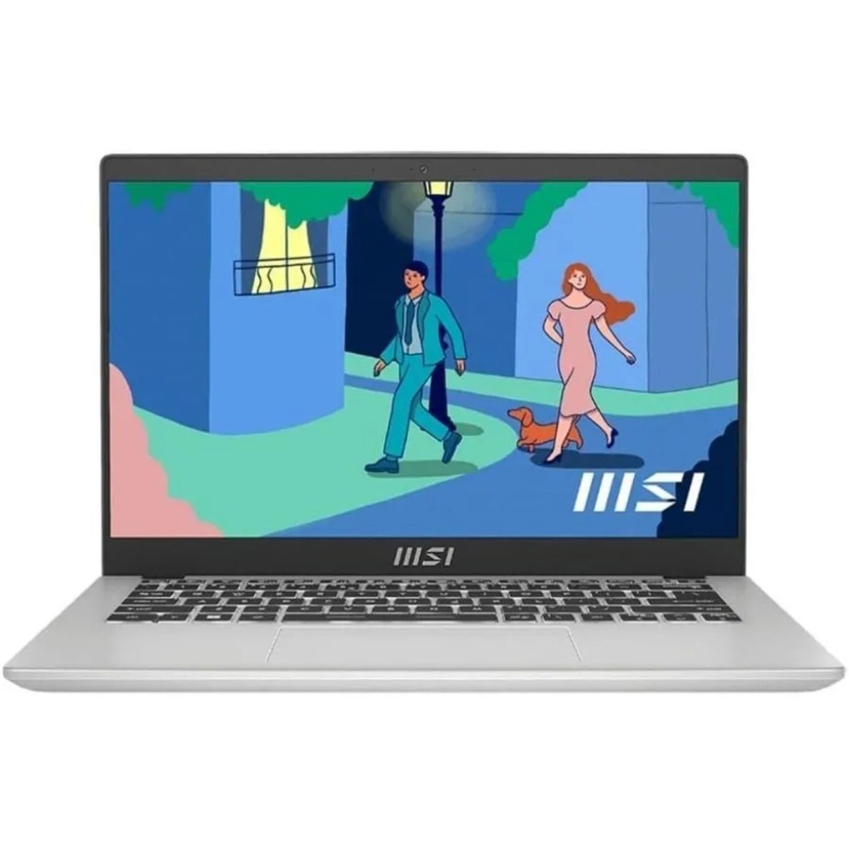 Ноутбук MSI Modern 14 C12M-238RU Core i7 1255U 8Gb SSD512Gb Intel Iris Xe graphics 14 IPS FHD (1920x1080) Windows 11 silver WiFi BT Cam