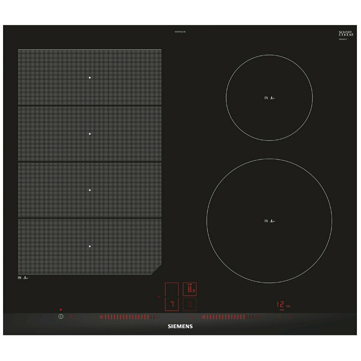 Индукционная варочная панель Siemens EX675LEC1E (Цвет: Black)