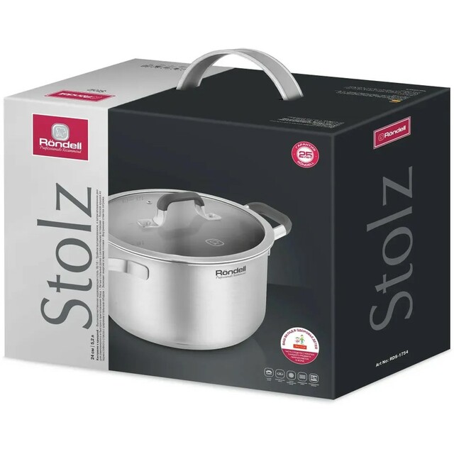 Кастрюля Rondell Stolz RDS-1754 (Цвет: Inox) Кастрюля Rondell Stolz RDS-1754 (Цвет: Inox)