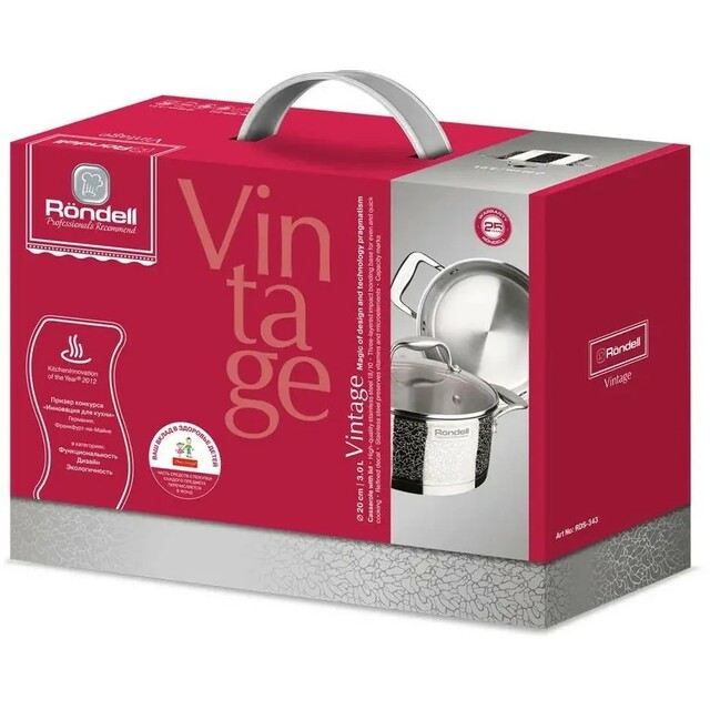 Кастрюля Rondell Vintage RDS-343 (Цвет: Inox)
