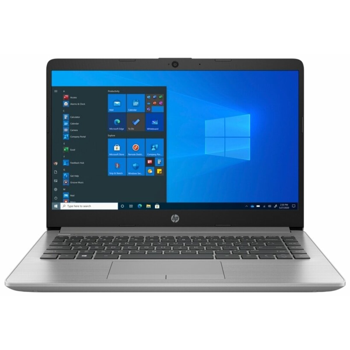 Ноутбук HP 245 G8 Ryzen 5 5500U 8Gb SSD256Gb 14 UWVA FHD (1920x1080) Windows 10 Professional 64 silver WiFi BT Cam