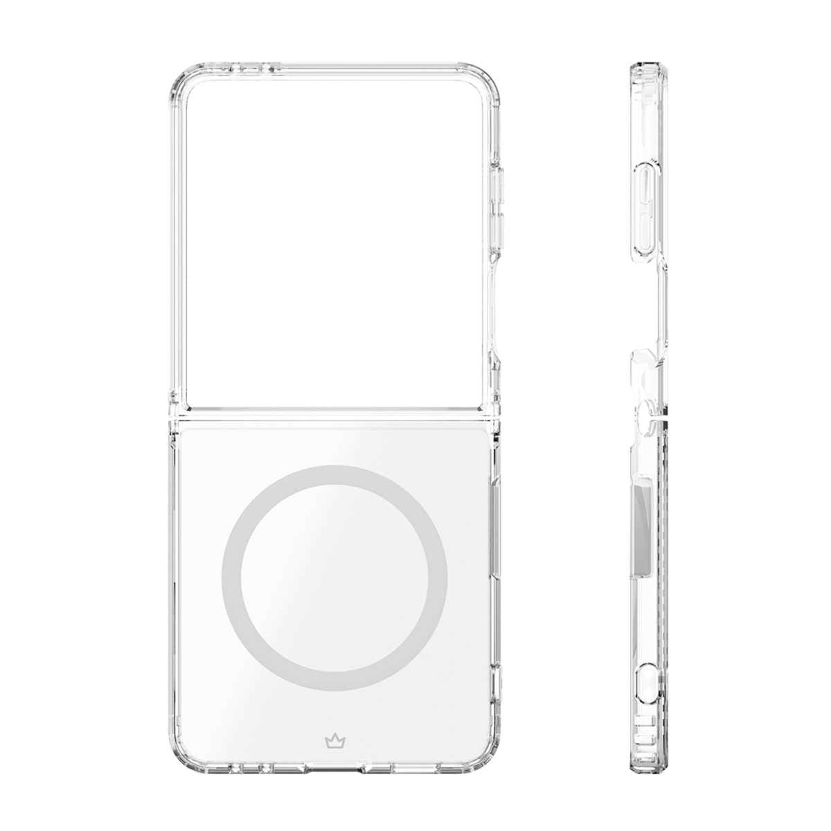 Чехол-накладка VLP Crystal Сase MagSafe для Samsung Galaxy Z Flip 7 (Цвет: Clear)