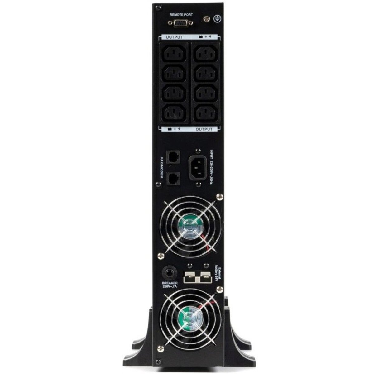 Источник бесперебойного питания Бастион Rapan-UPS 1000-Rack-IN-2X9-E, черный