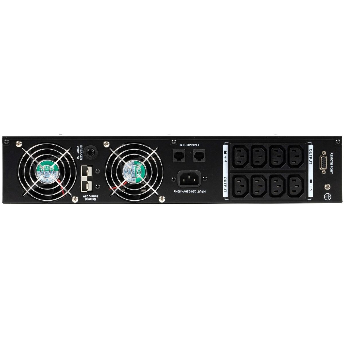 Источник бесперебойного питания Бастион Rapan-UPS 1000-Rack-IN-2X9-E, черный