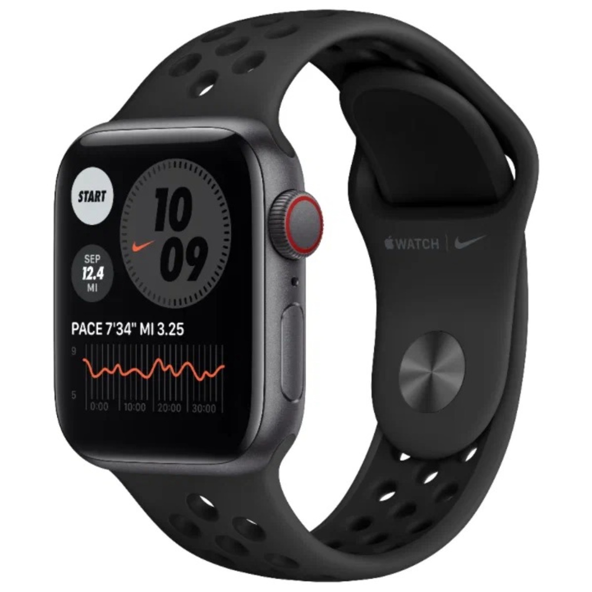 Apple Watch SE 44mm Aluminum Case with Nike Sport Band (Цвет: Space Gray/Anthracite/Black)