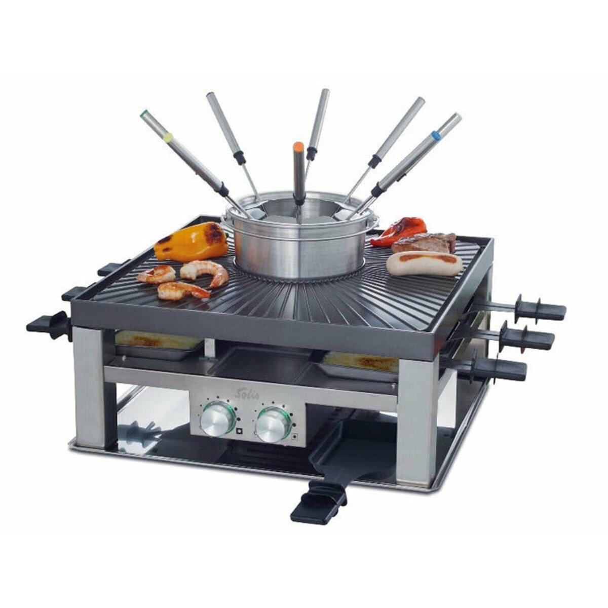 Электрогриль Solis Grill Electric 796 комби 3 в 1 (Цвет: Black / Silver)