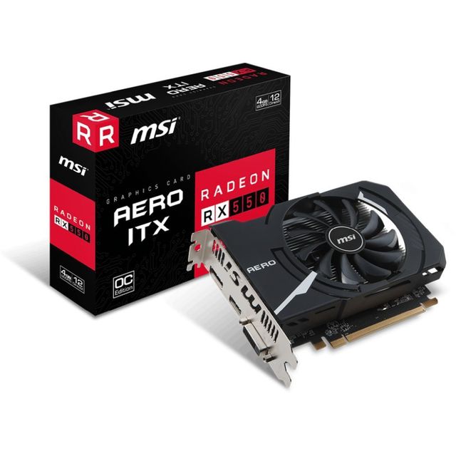 Видеокарта MSI Radeon RX 550 AERO ITX 4G OC