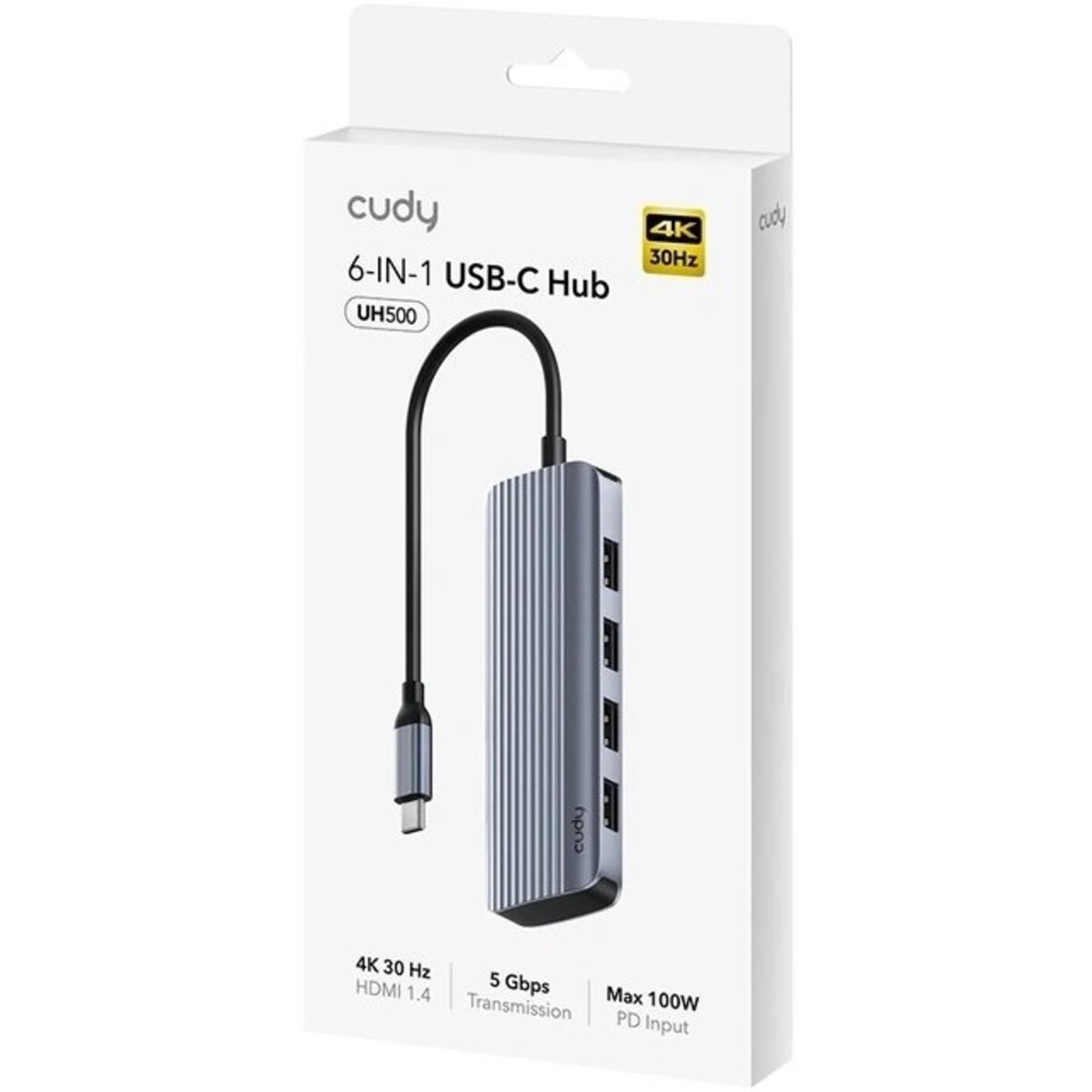 Разветвитель USB-C Cudy UH500 (Цвет: Silver)