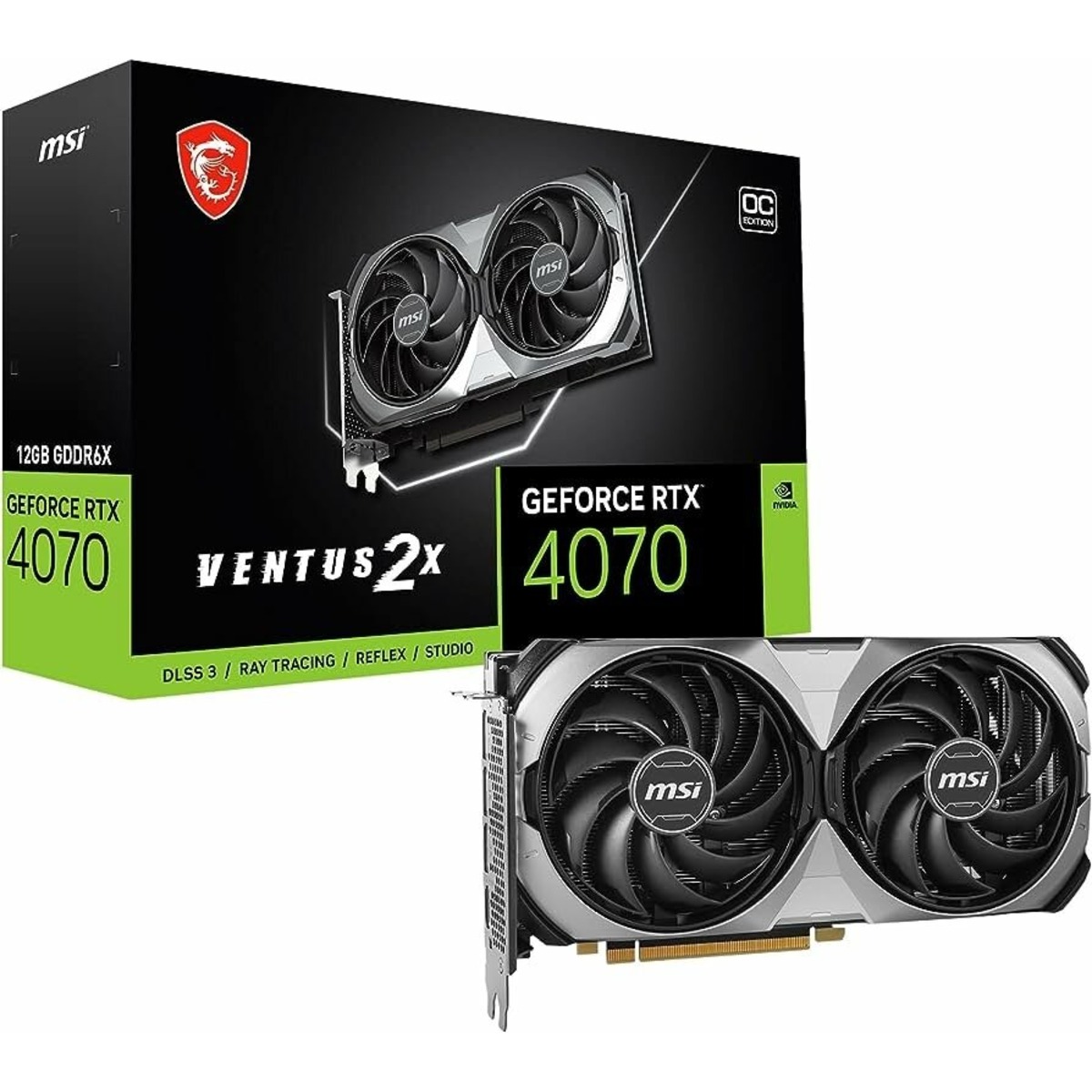 Видеокарта MSI GeForce RTX 4070 VENTUS 2X E 12G OC