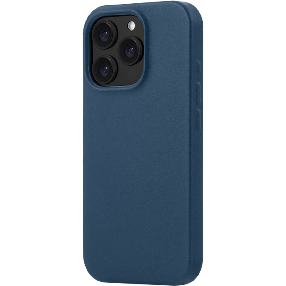 Чехол-накладка uBear Capital Leather Mag Case для смартфона Apple iPhone 16 Pro (Цвет: Dark Blue)