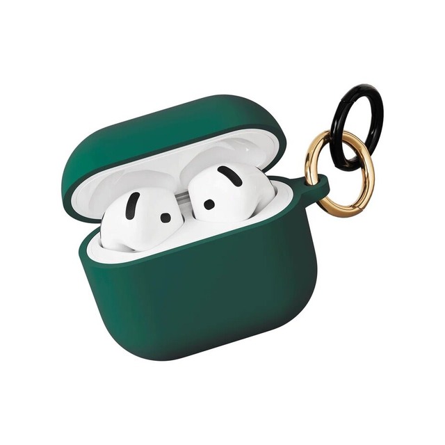 Чехол силиконовый VLP Charm Case Soft Touch для Apple AirPods 4 (Цвет: Dark Green)