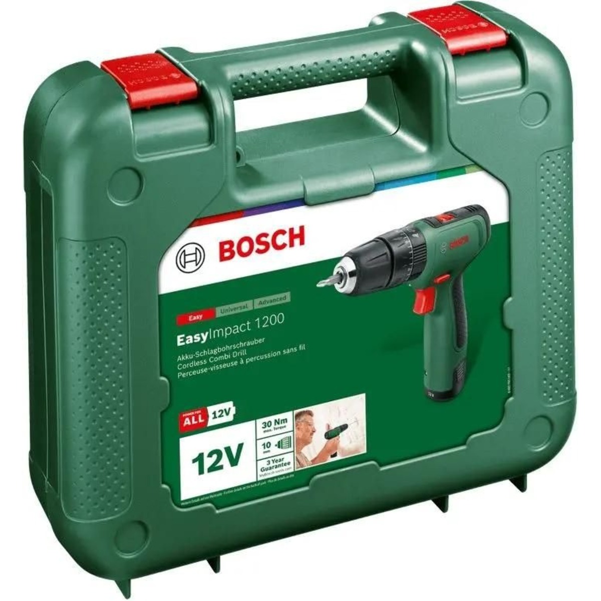 Дрель-шуруповерт Bosch EasyImpact 1200 (Цвет: Green)