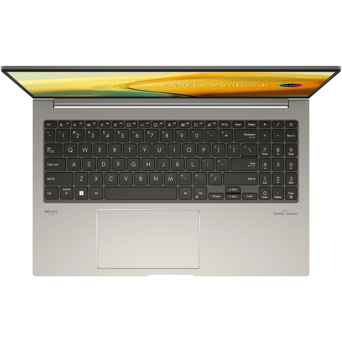 Ноутбук Asus Zenbook 15 OLED UM3504DA-MA475 Ryzen 7 7735U 32Gb SSD1Tb AMD Radeon 15.6 OLED 2.8K (2880x1620) noOS grey WiFi BT Cam Bag (90NB1163-M00NX0)